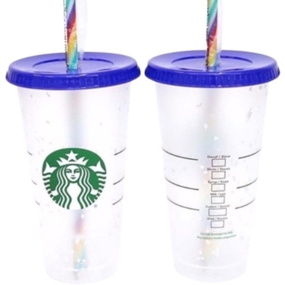 STARBUCKS Reusable Confetti Colour Changing Cup with Multi-Colour Straw - Picture 3 of 12